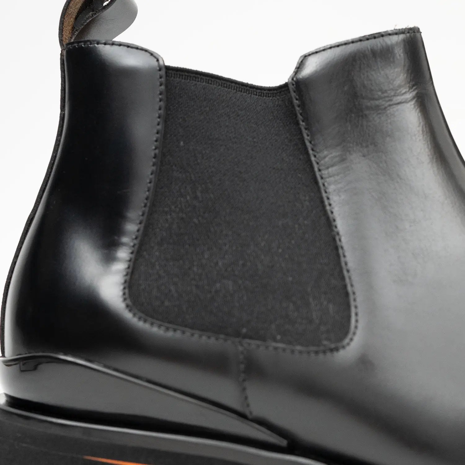Foil leather Thick-Soled Chelsea Boot 2898 Black