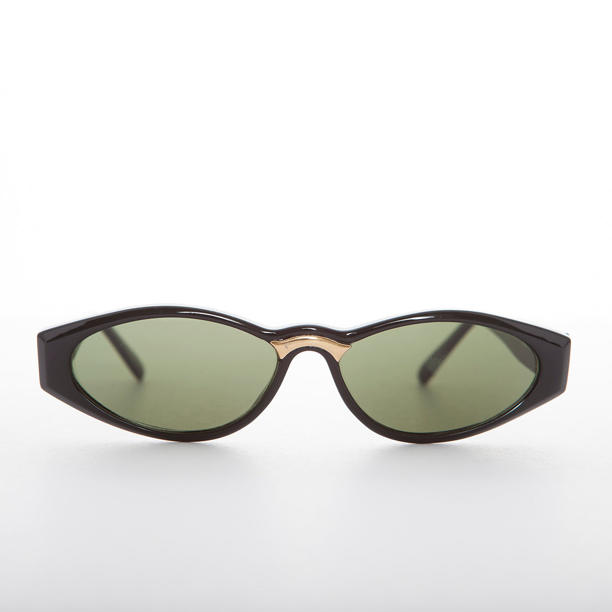Sleek 90s Vintage Sunglass with Gold Detail - Gala