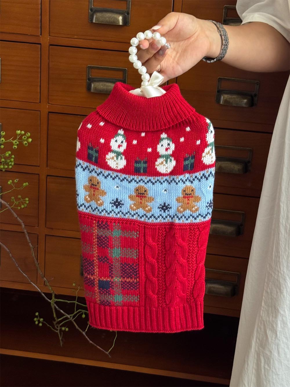 Gingerbread Man Christmas Pet Sweater | NCS