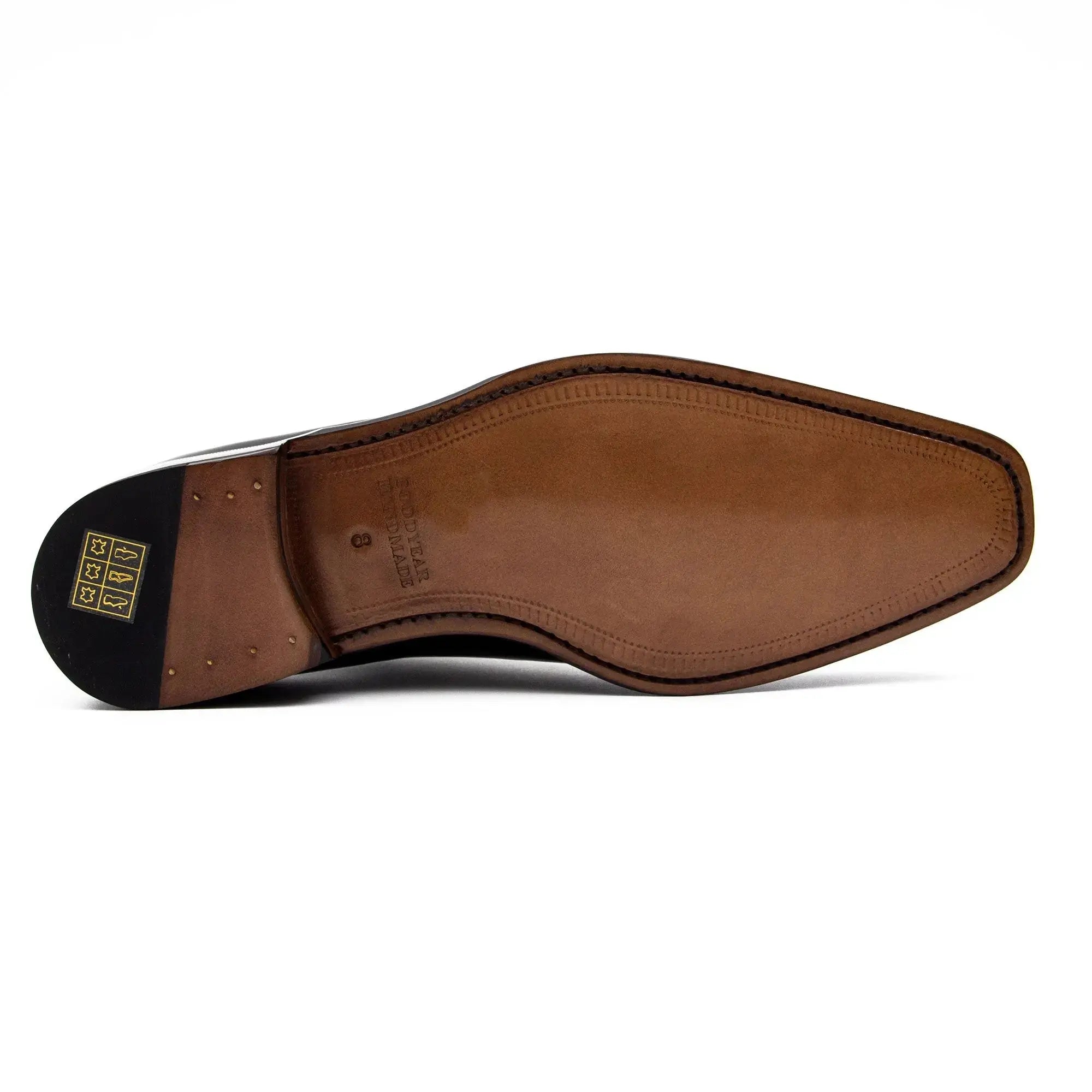 Seamless Goodyear Mens  Coffee Oxford Dress Shoes Lron Gray
