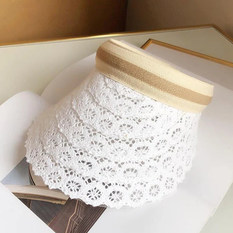 2025 New women summer sun visor wide-brimmed beach hat