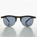 Horn Rim Half Frame Hipster Vintage Sunglass - Havana