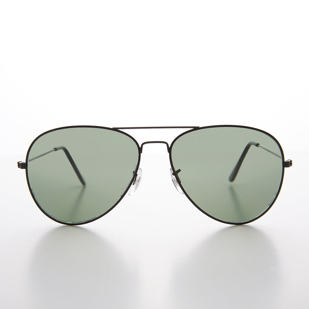 Original Vintage Metal Aviator Sunglass with Glass Lens - Hughes