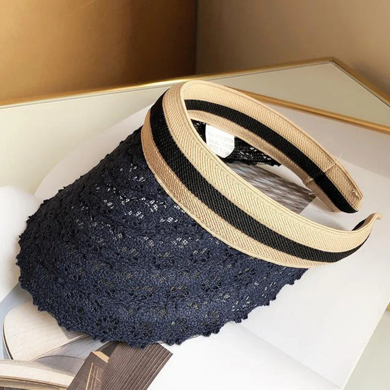 2025 New women summer sun visor wide-brimmed beach hat