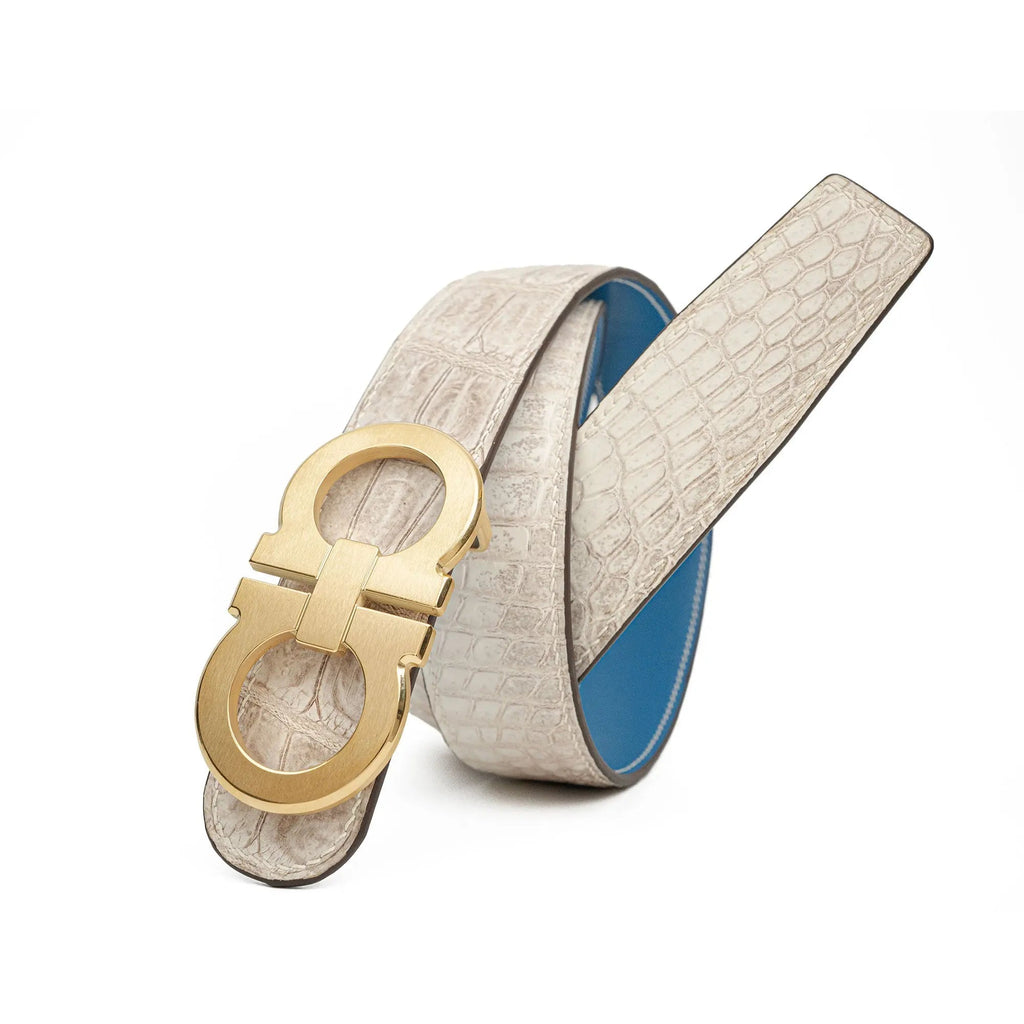 Handcrafted Alligator Leather Belts DVG352