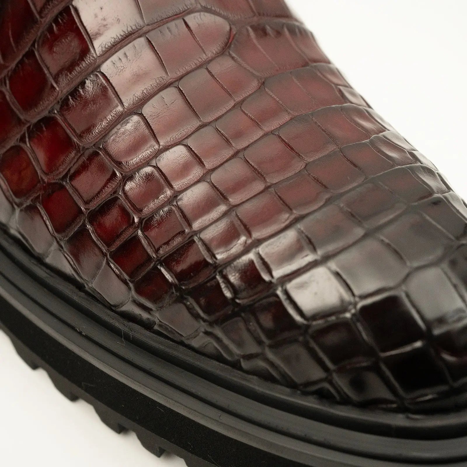 Handmade Nile Croc Chelsea Boots with Buckle