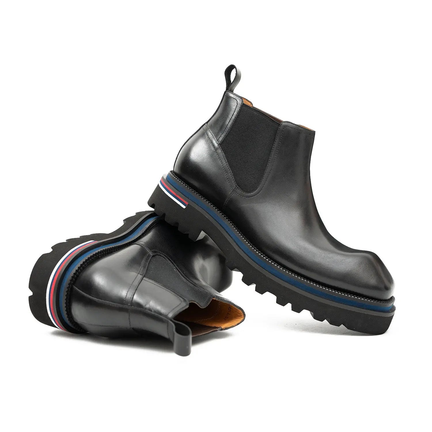 Handmade black calfskin Chelsea boots