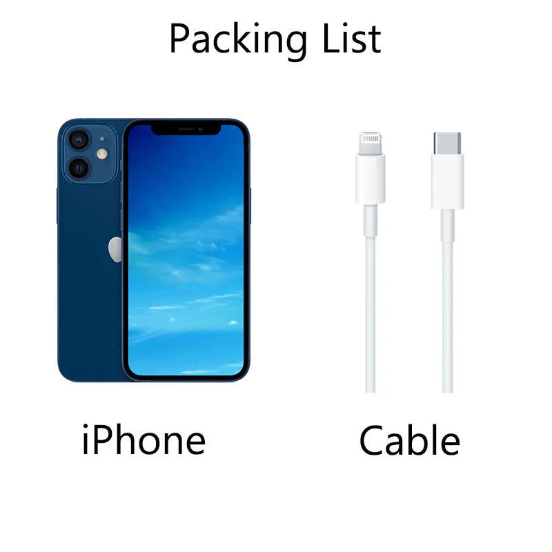 (Refurbished) Apple iPhone 12 Mini 64GB 128GB 256GB ROM 4GB RAM 5.4" Genuine OLED A14 Face ID NFC Original 5G