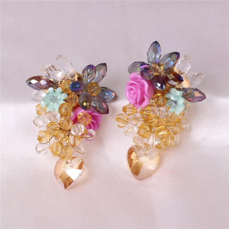Bohemia Acrylic Flower Earrings