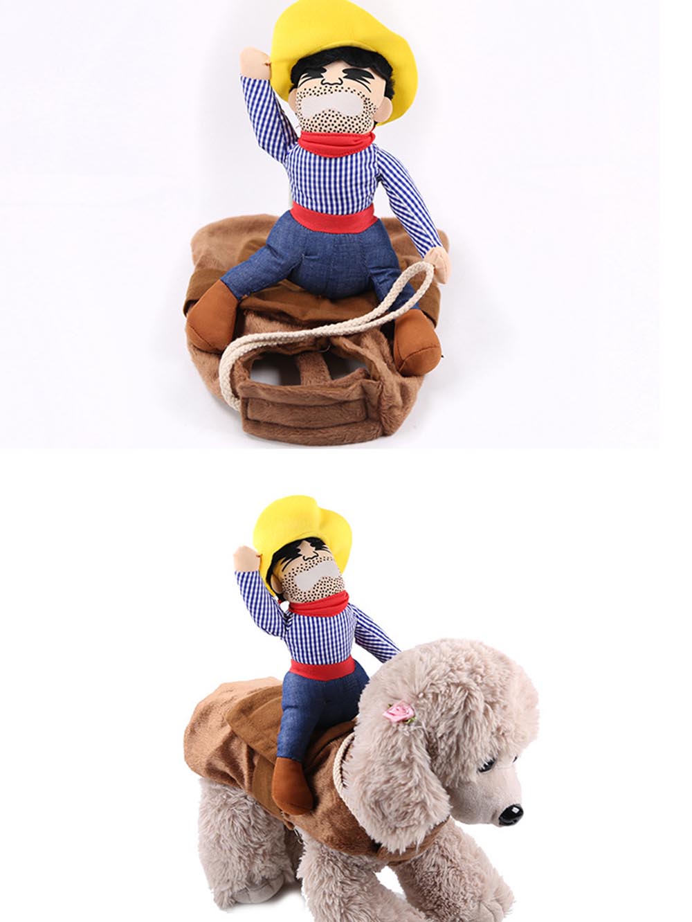 Hilarious Cowboy Rider Christmas Pet Costume | NCS