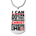 I Can Do All Things Dog Tag Necklace