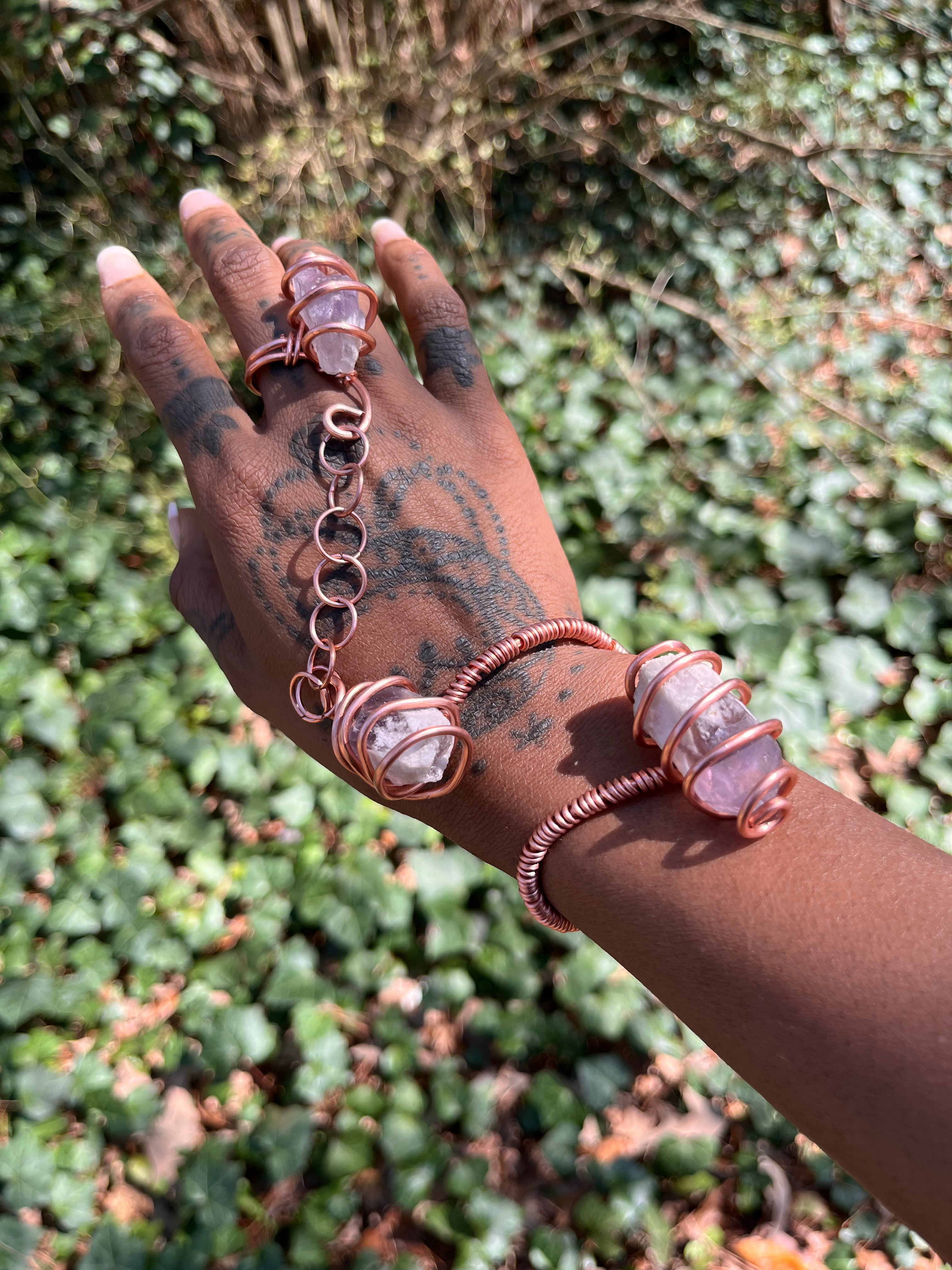 Beautiful Custom Wire Wrapped Ring Bracelet