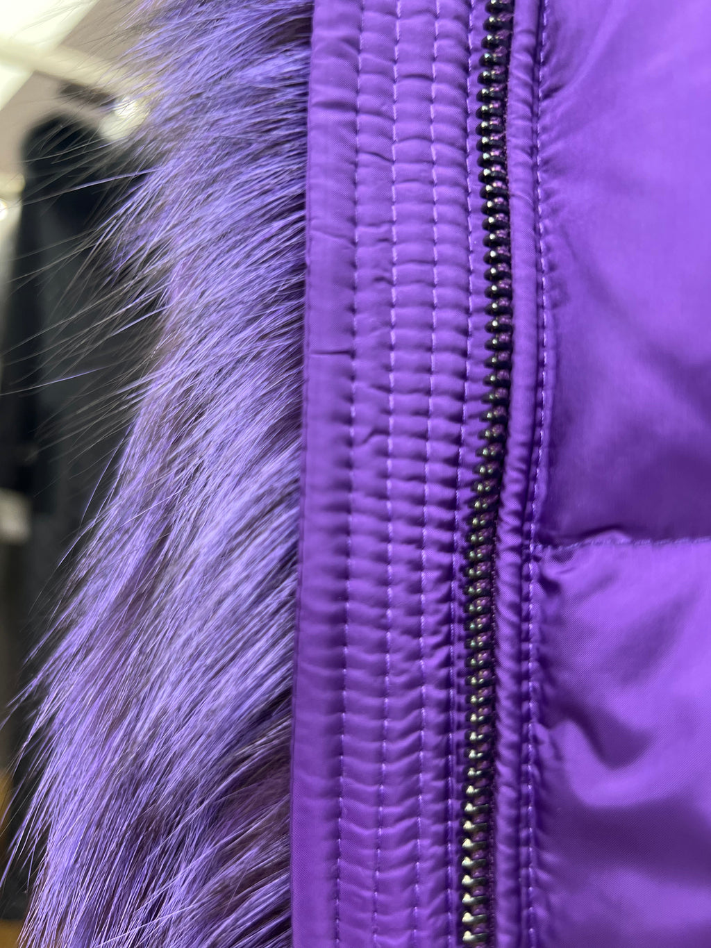 Genuine Silver Fox Fur Down Fill Parka