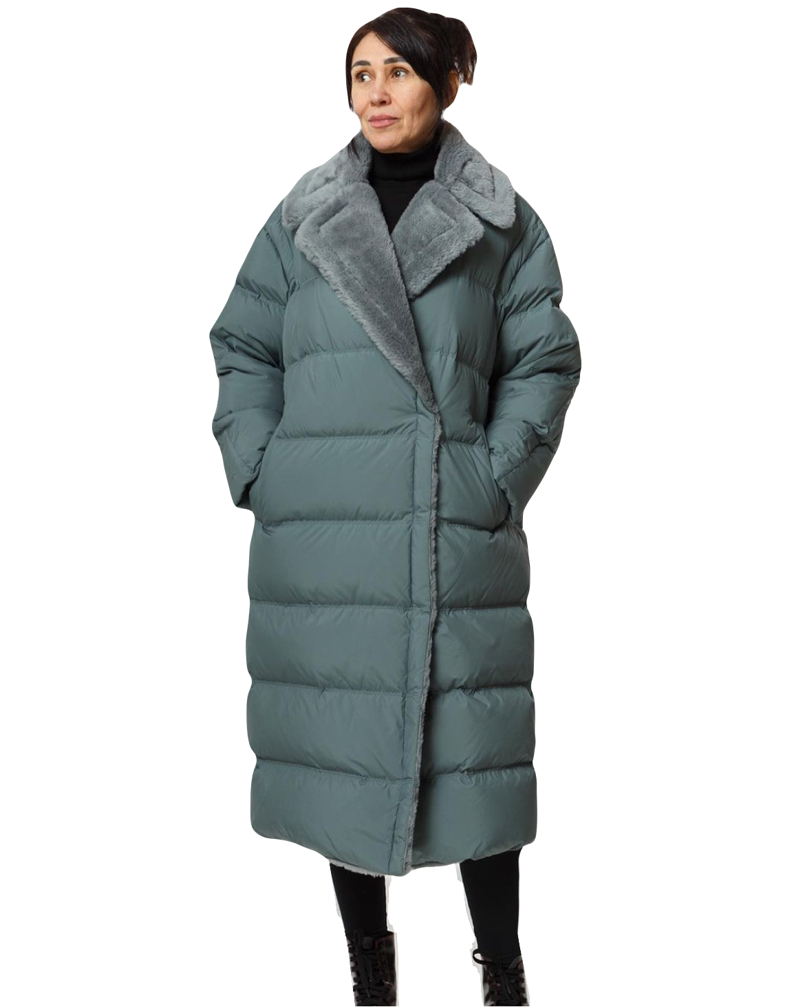 Virgin Wool Down Insulated Coat