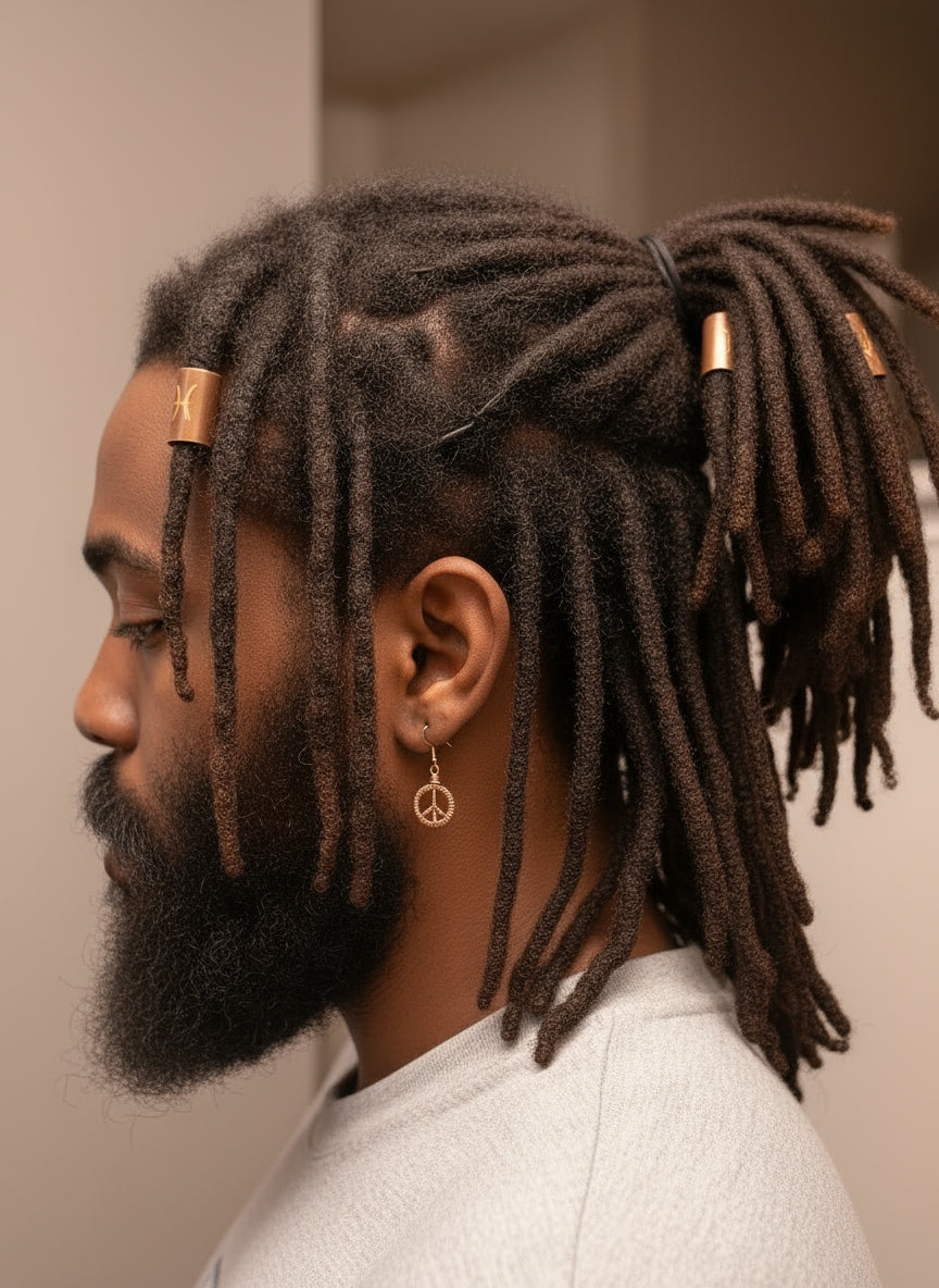 Copper Wire Wrapped Hoop Earring