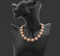 Copper Wire Wrapped Moissanite Tennis Chain Necklace