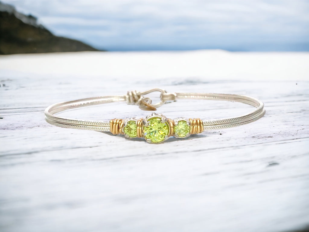 Birthstone Triple Setting Bracelet