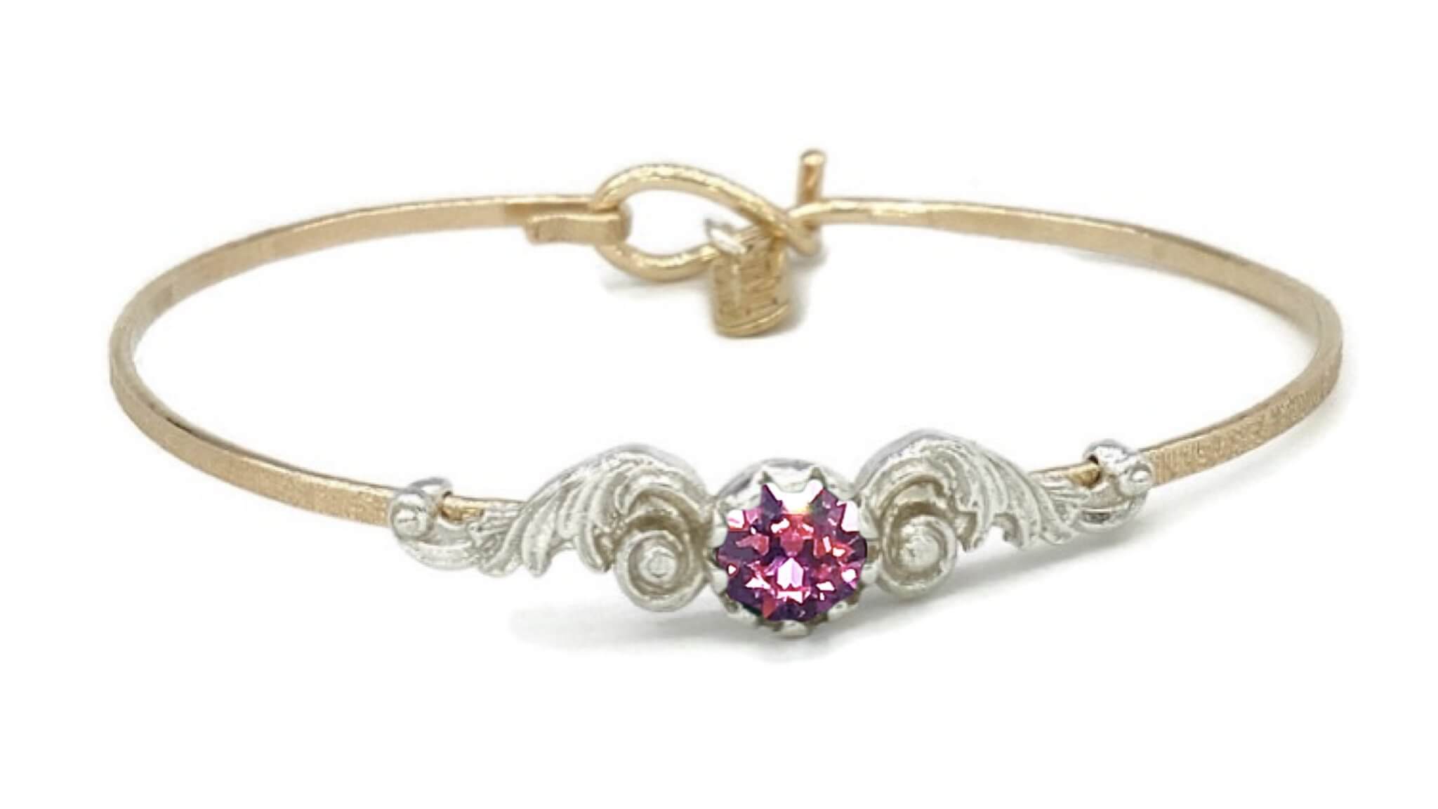 Angel Wings Birthstone Colors Bracelet