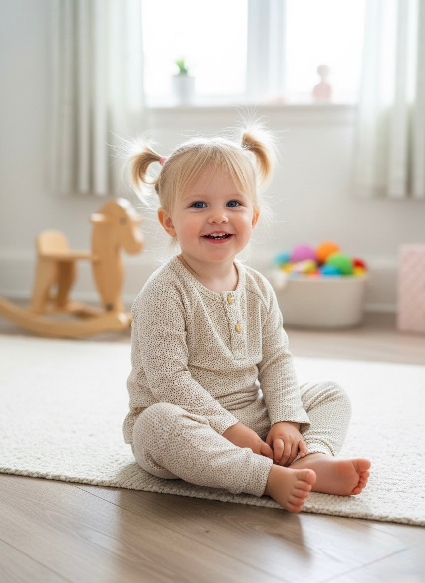 Beige Speckled 2 Piece Set