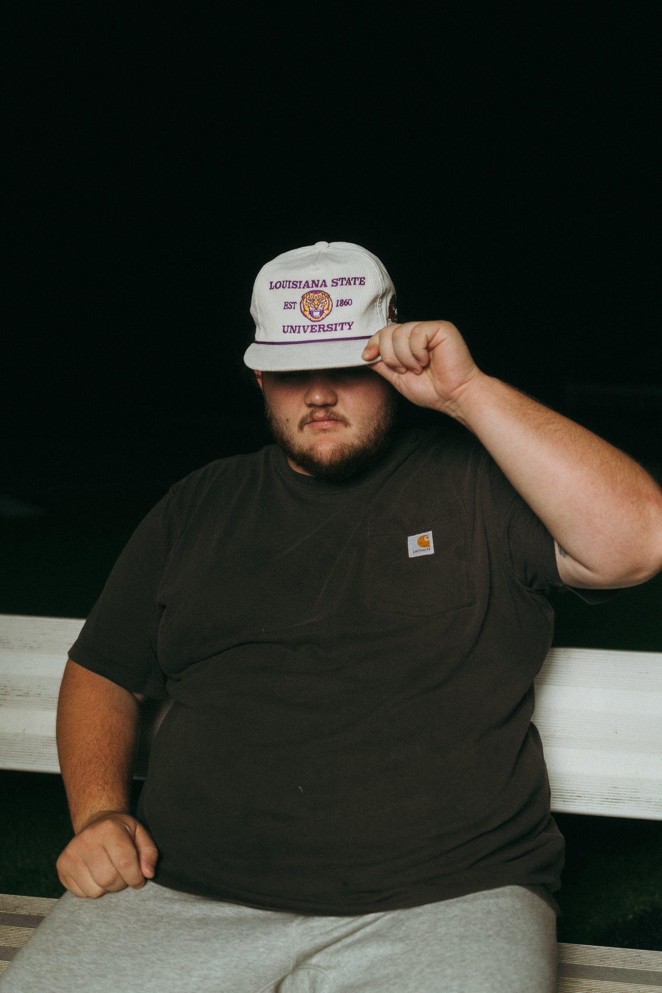 White Corduroy LSU Football