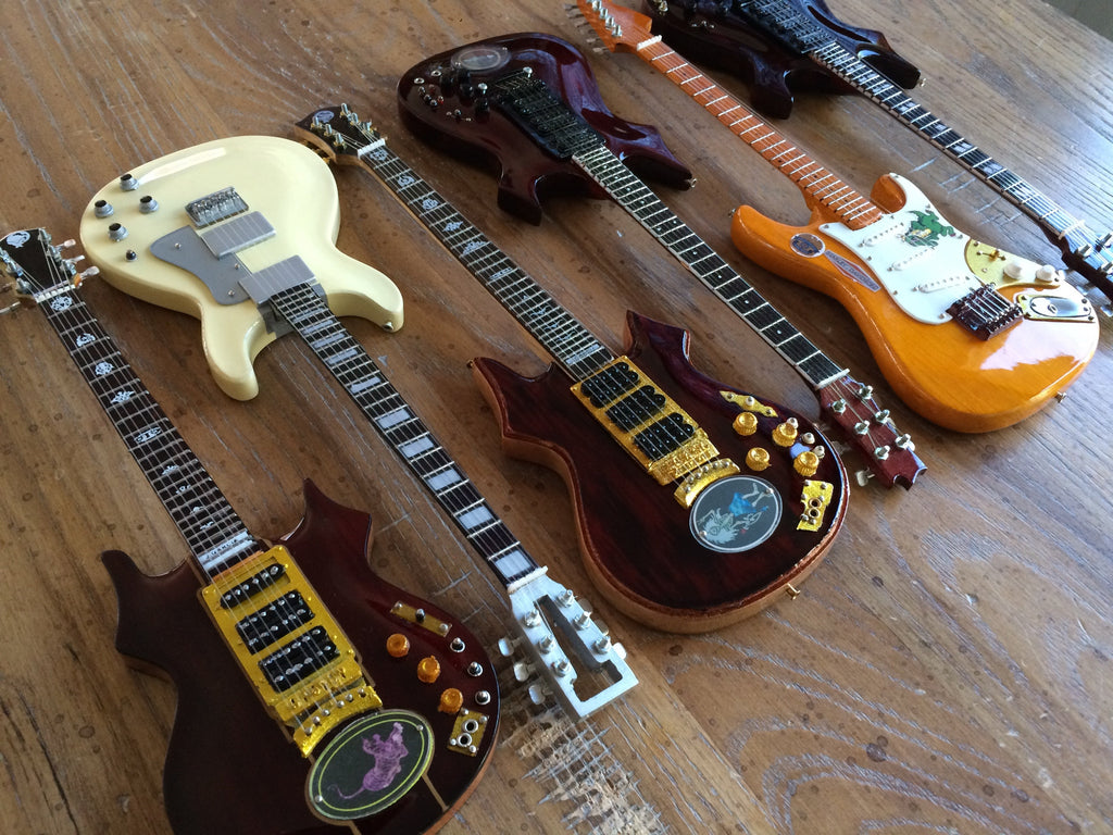Jerry Garcia™ Tribute - SET OF 6 Signature Mini Guitar Replica Collectibles