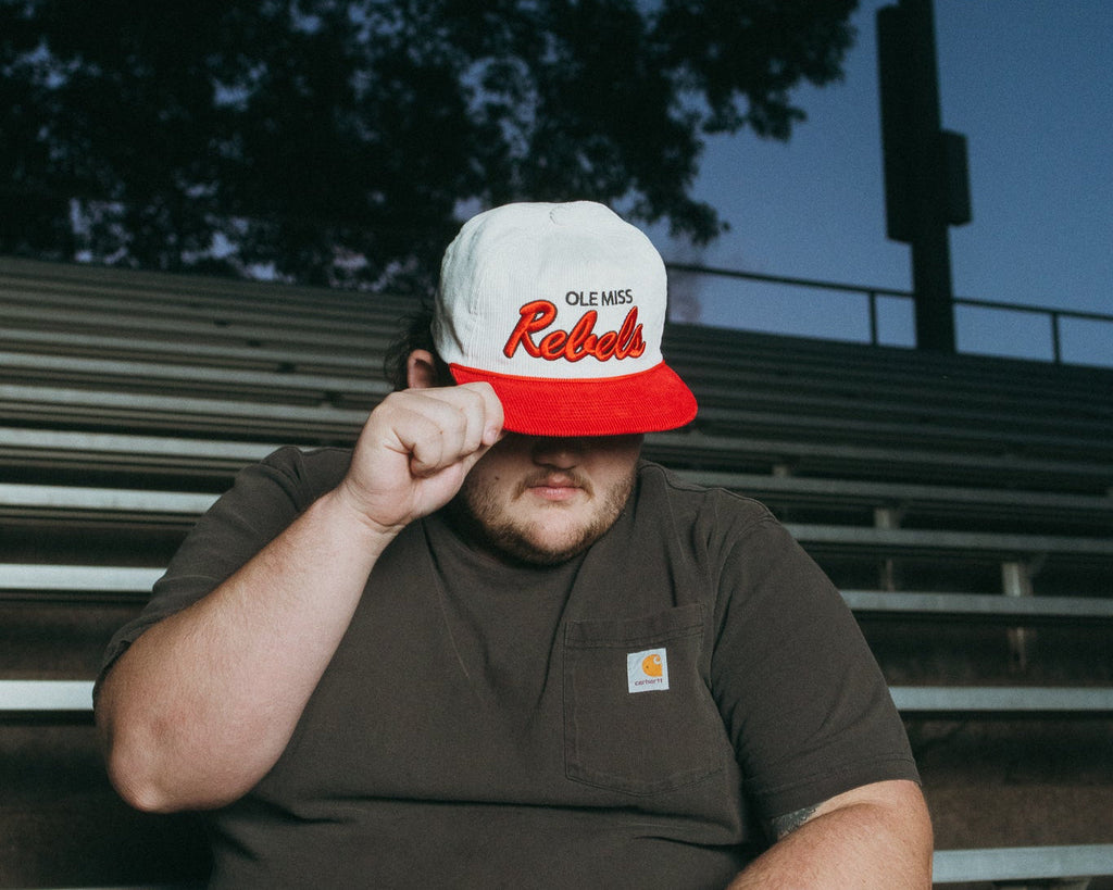 Corduroy Ole Miss Cursive Rebels
