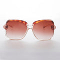 Oversized Square Clear Frame Vintage Sunglasses - Ibiza 1