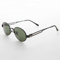 Spring Temple Oval Steampunk Vintage Sunglass - Jeter