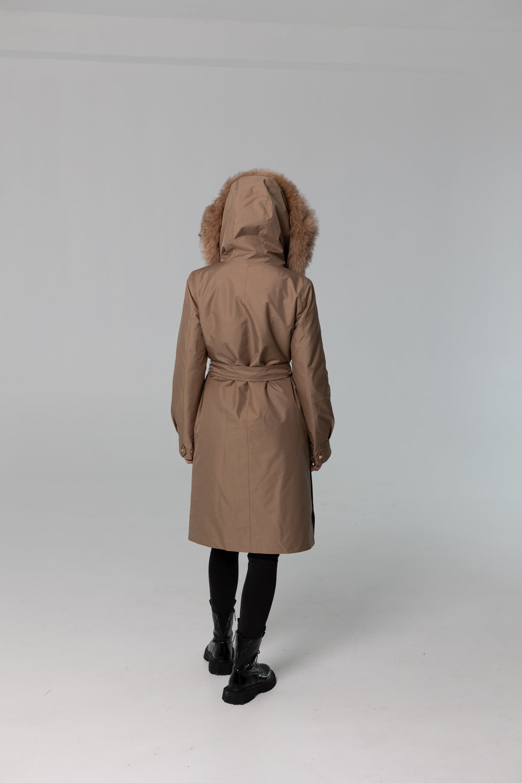 Genuine Fox Fur Trim Rabbit Fur Insulated Parka