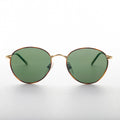 Gold Round Preppy Classic Metal Vintage Sunglass - Kelsey
