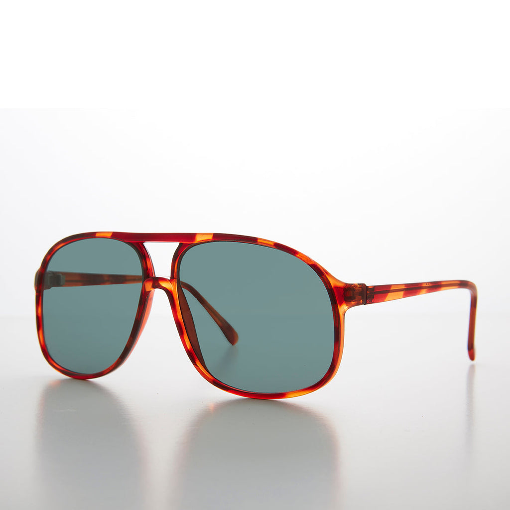 Large Square Polarized 80s Aviator Sunglass - Kyoto