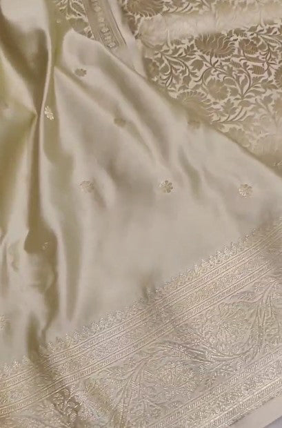 Exclusive Pure Banarasi Mashru Zari Weaving Work Silk Saree