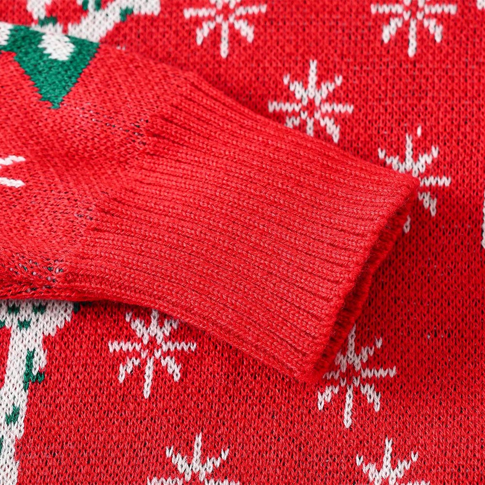 Kids Reindeer Jacquard Christmas Holiday Sweater | NCS