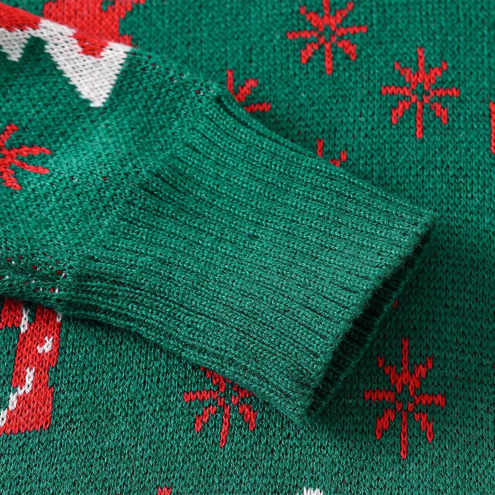 Kids Reindeer Jacquard Christmas Holiday Sweater | NCS