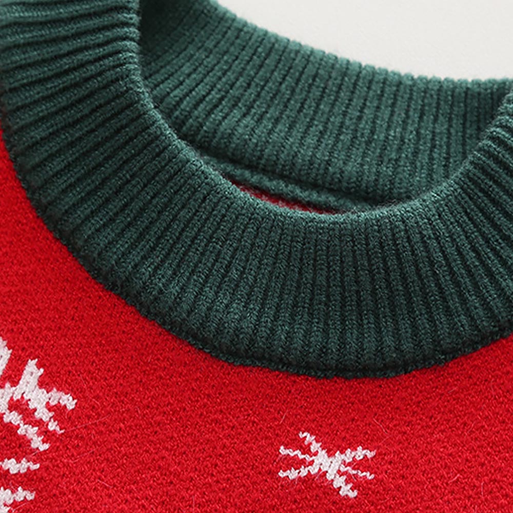 Kids Reindeer Plush Christmas Knit Sweater | NCS