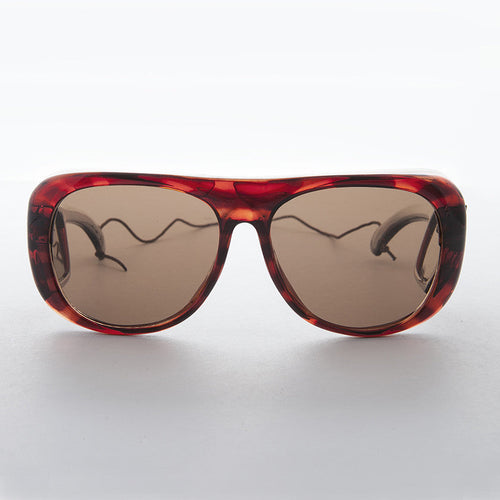 80s Polarized Glass Lens Sporty Vintage Fishing Sunglass - Lerner