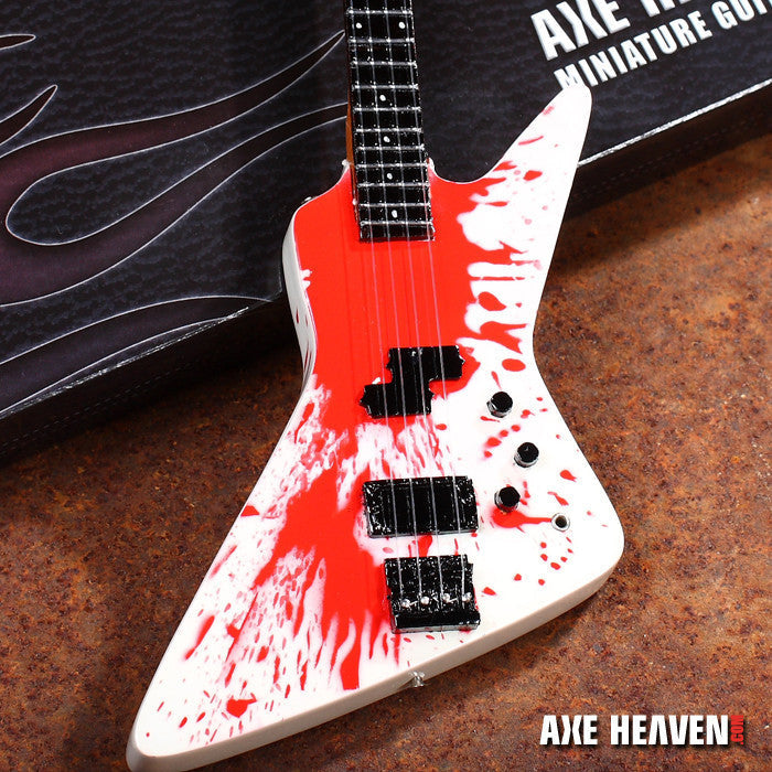 Officially Licensed Michael Anthony Blood Bass Mini Guitar Replica Collectible