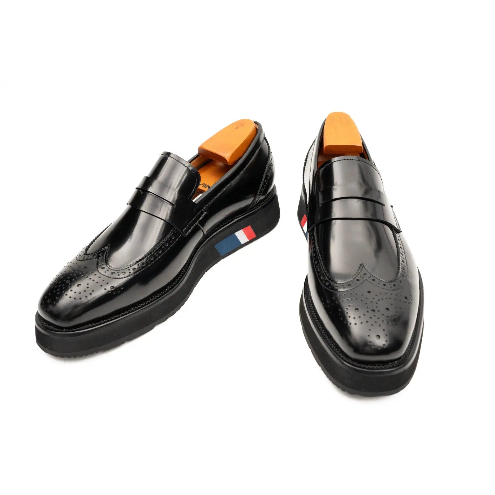 Men's Black Leather Loafers