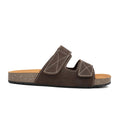 Men's Brown Adjustable Slide Sandals