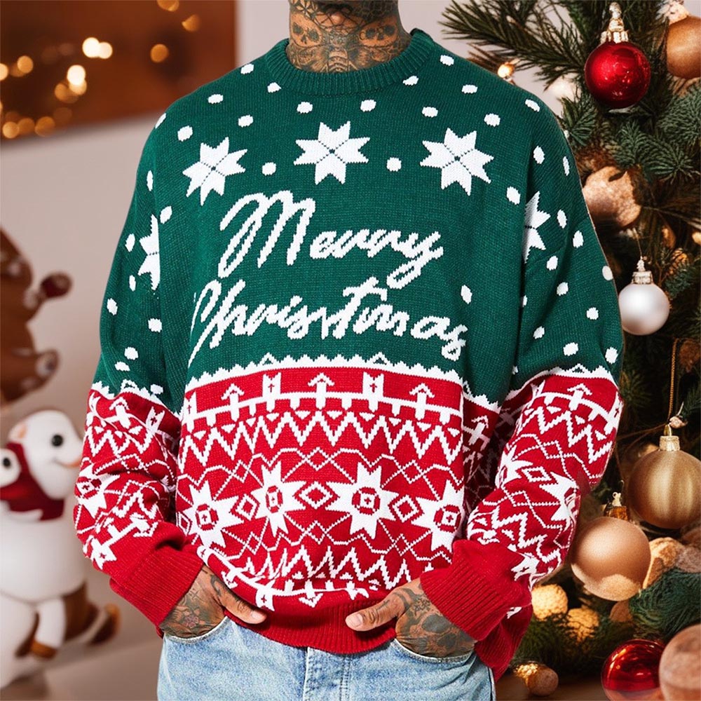 Men’s Christmas Jacquard Loose Sweater | NCS