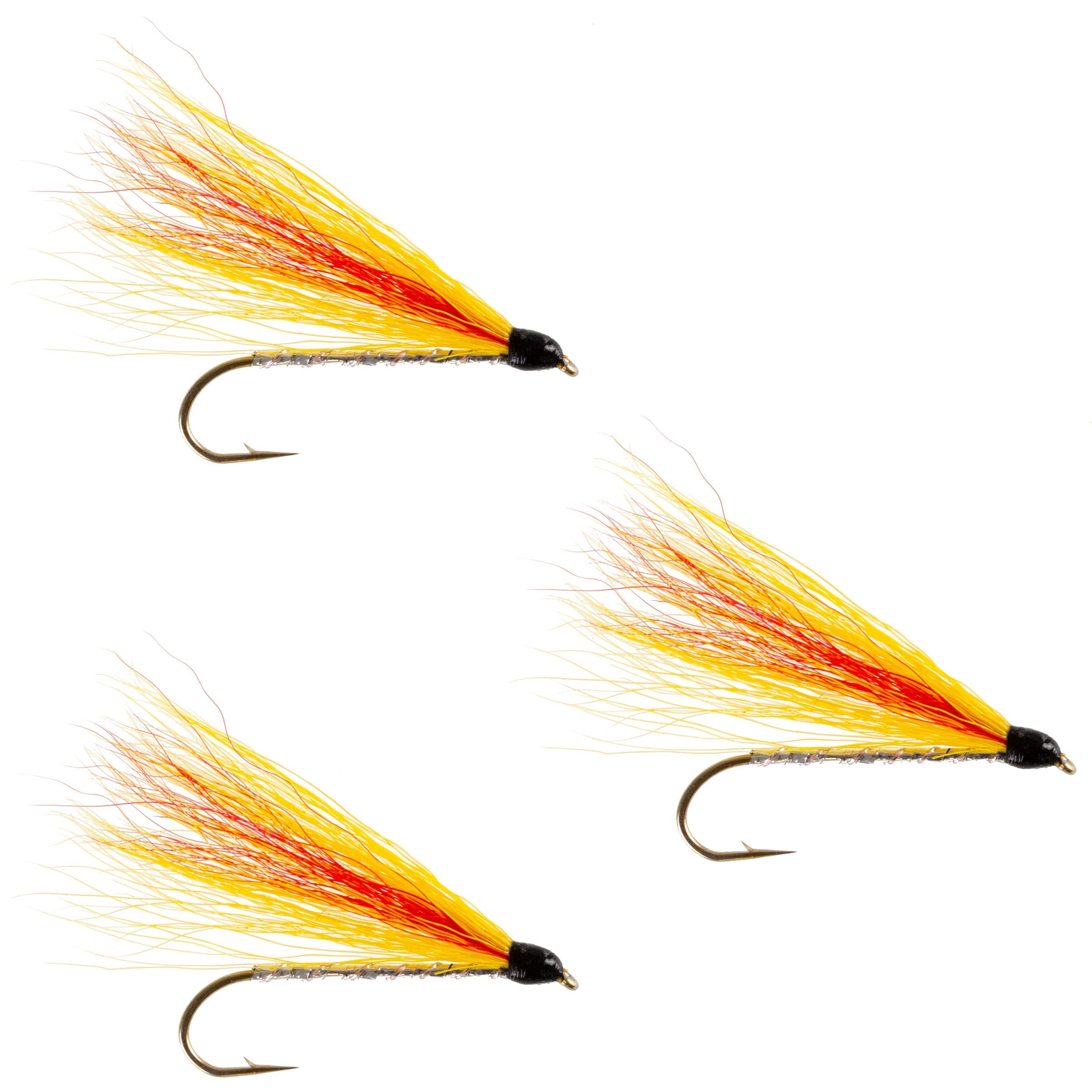 3 Pack Mickey Finn Classic Streamer Flies - Hook Size 4