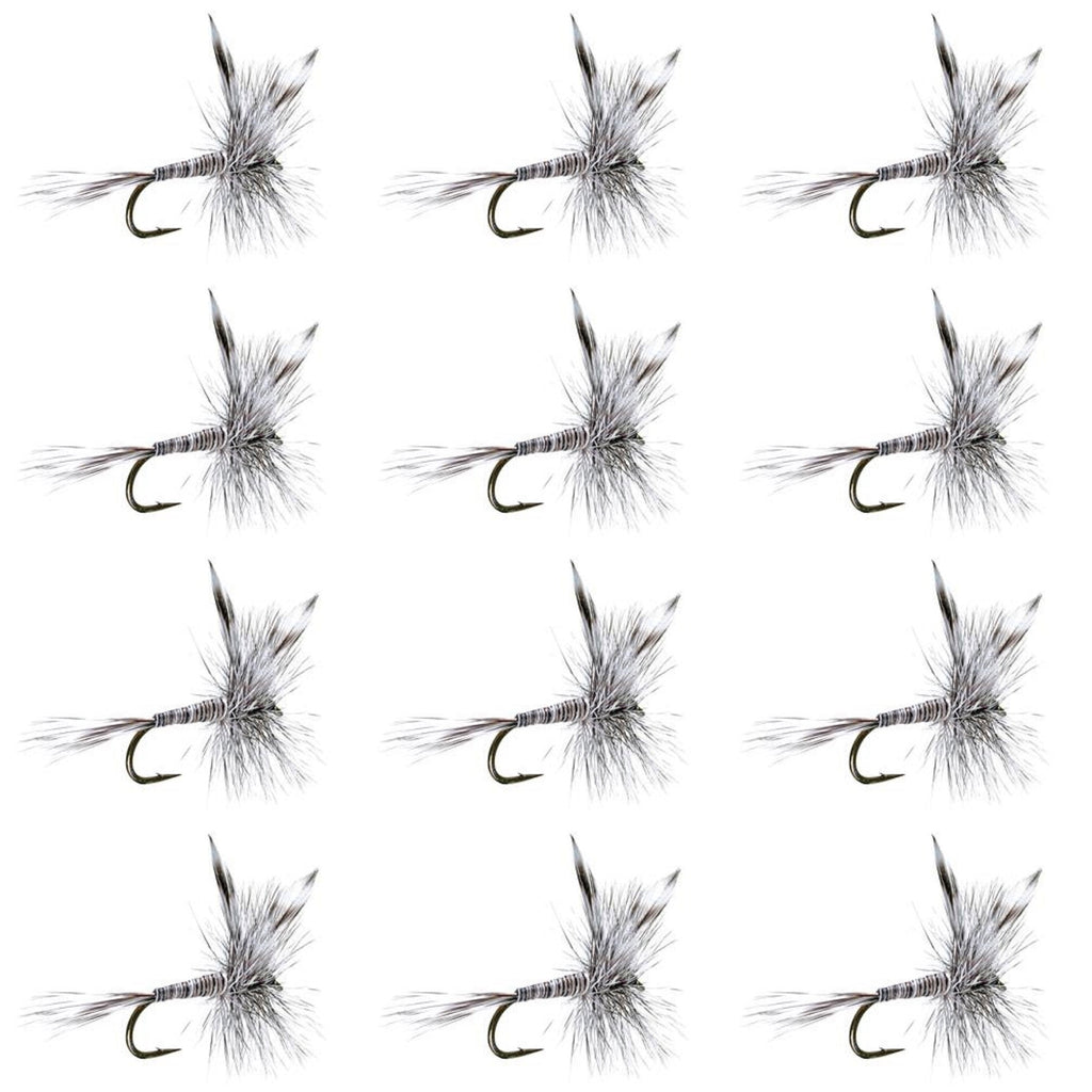 Mosquito Classic Trout Dry Fly Fishing Flies - 1 Dozen Size 14