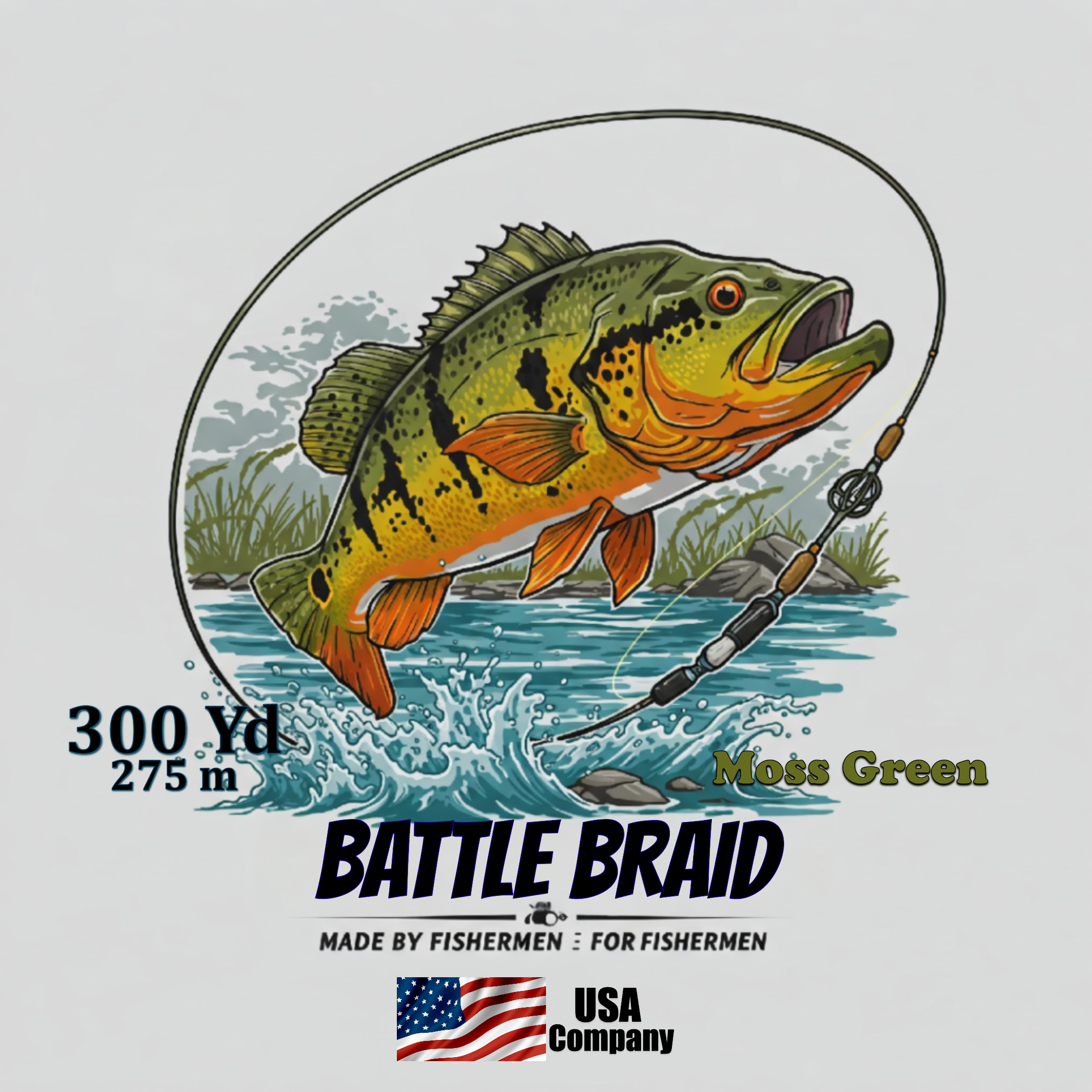 MOSS GREEN 300 YARD 8X PE