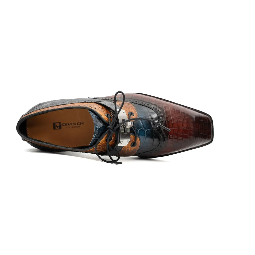 Nile Croc Buckle Wingtip Derby