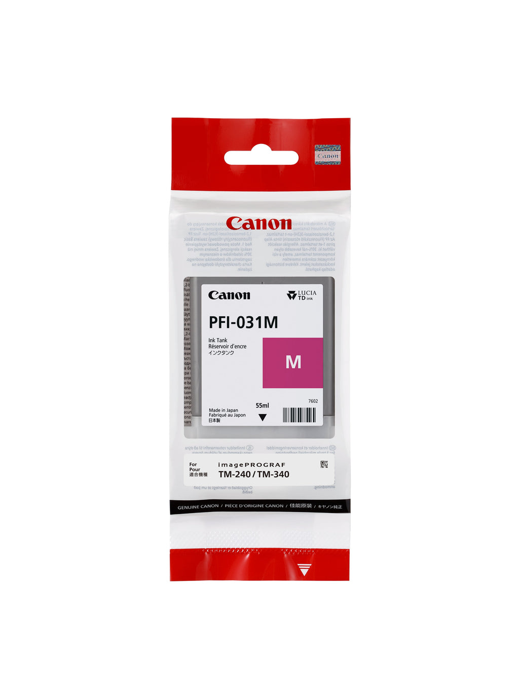 Canon Ink Tank PFI-031M - Pigment Magenta Ink Tank 55ml