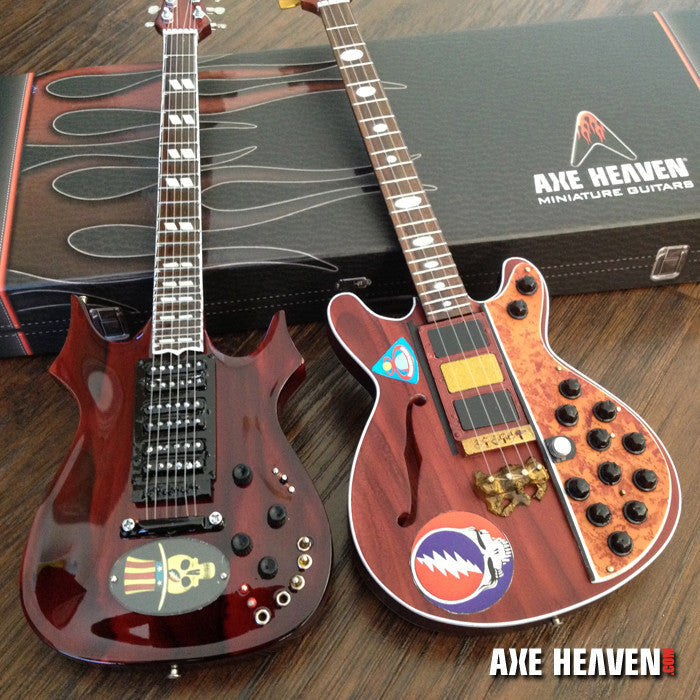 Jerry Garcia Top Hat & Phil Lesh Bass Mini Guitar Replica Collection
