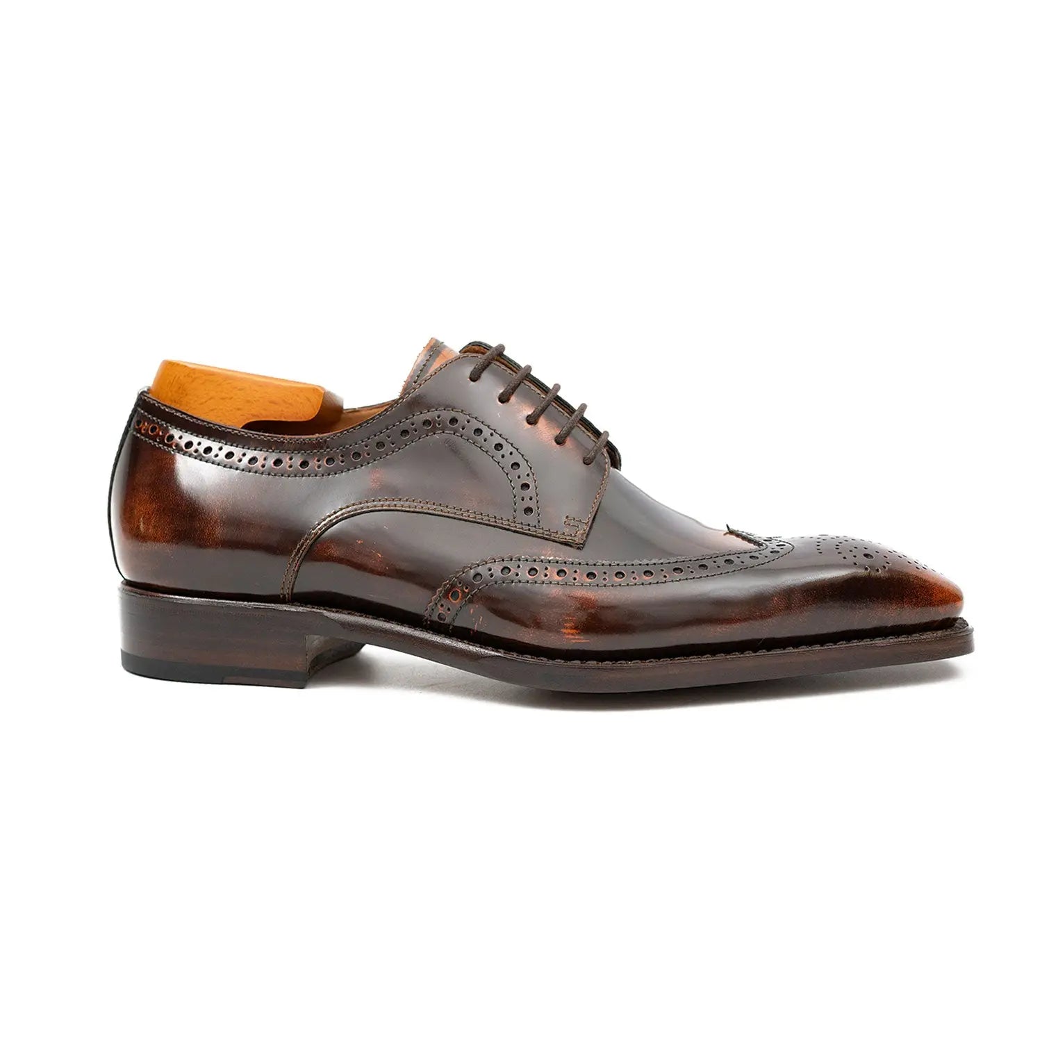 Patent leather goodyear welt dress shoes Brown
