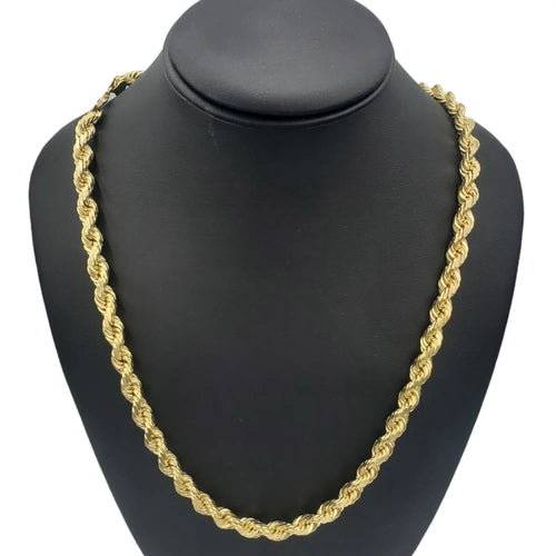 10K Gold- Solid Rope Chain (Yellow Gold)