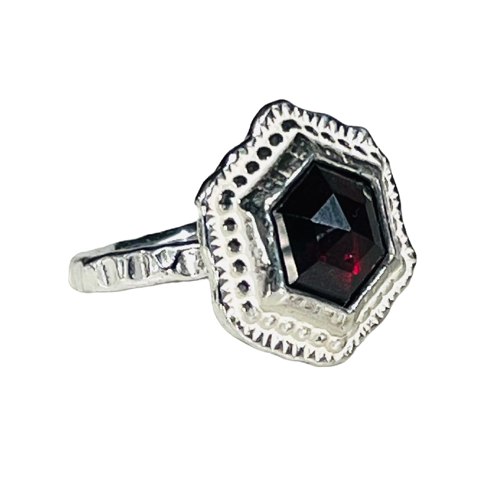 Hex Gemstone Ring