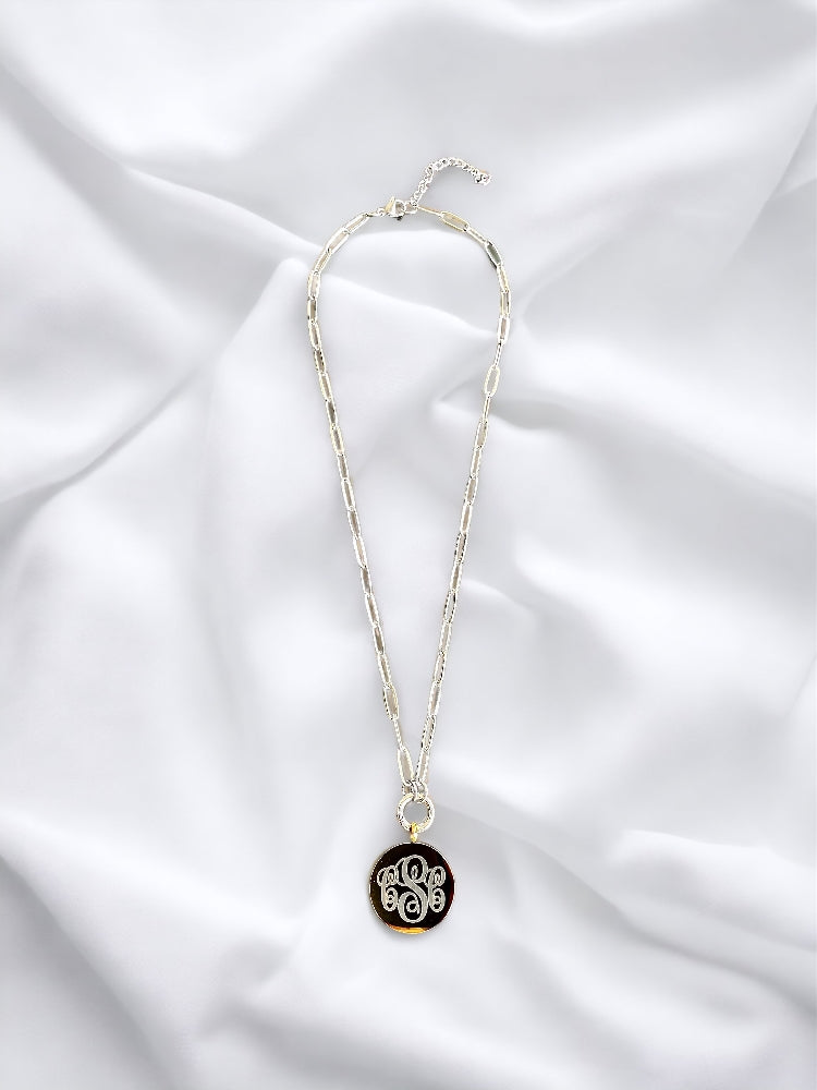 Large Round Monogram Necklace